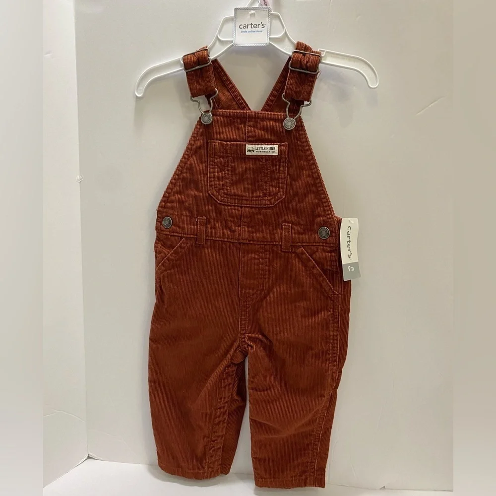 🚨NEW🚨CARTERS☁️boys OVERALLS ✨ size: 9M🤎